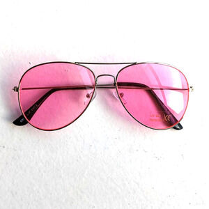 70s Retro Pink Aviator Sunglasses Pastel Minimalist Boho Sunnies Festival Shades